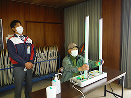 俊敏性を測る器具により能力を実感